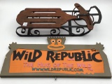 Lot of 2 Including Sm. Decorative Wood & Iron