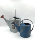 Lot of 2 Sprinkling Cans-One Painted Blue