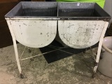 Painted Galvanized Dbl Rinse Tub