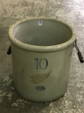 10 Gal Crock Front Marked Redwing Union Stoneware