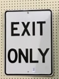 Heavy Porecelain Exit Only Sign