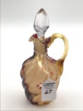 Vintage Gold Topaz Opalescent Handled Cruet