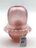 Pink Fenton Iridescent Fairy Lamp