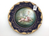 Vintage Bavaria Victorian Painted Plate Back