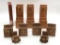 Lot of 10 Various Wood Decoy Stands
