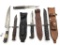 Lot of 5 Fixed Blade Knives-3 w/ Sheaths