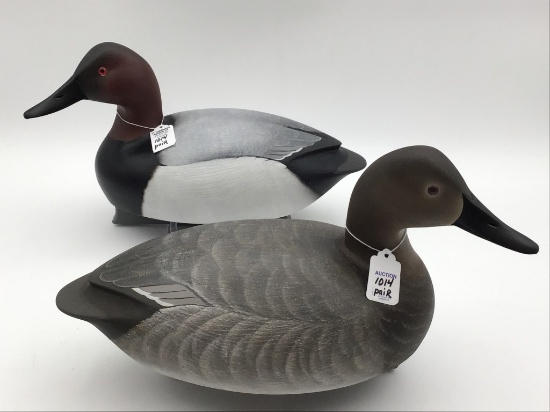 Nice Pair of Canvasbacks by Phil Babe