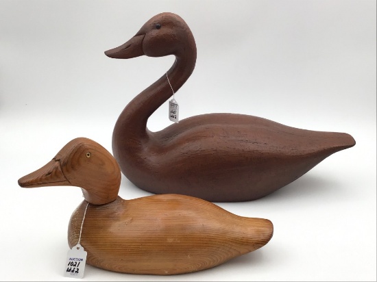 Lot of 2 Wood Duck Decoys