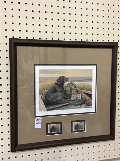 Framed, Signed & Numbered DU Black Lab