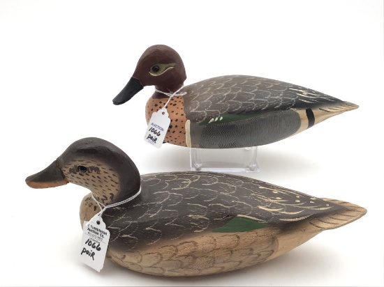 Pair of Green Wing Teal by Jimmy Bowden
