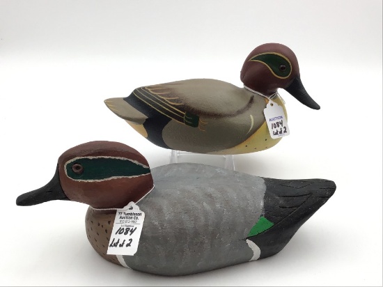 Lot of 2 Greenwing Teals-One Marked DU