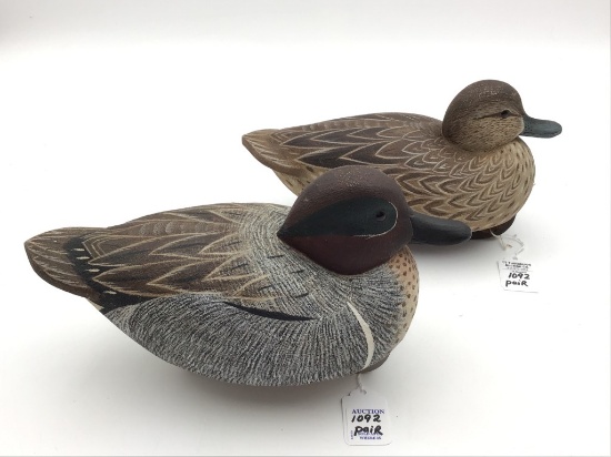 Pair of Greenwing Teals by Bill Moore New York
