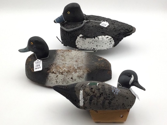 Lot of 3 Various Cork Decoys