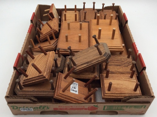 Lg. Group of Various Wood Decoy Stands