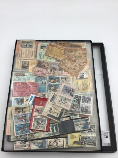 Group of Vintage Hunting Licenses-All w/ Duck