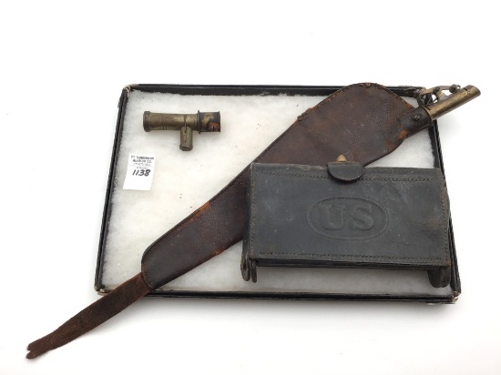 US Civil War Ammo Pouch & Shot Bag Loader