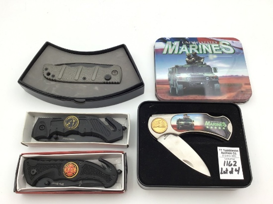 Lot of 4 Folding Knives-NIB Including