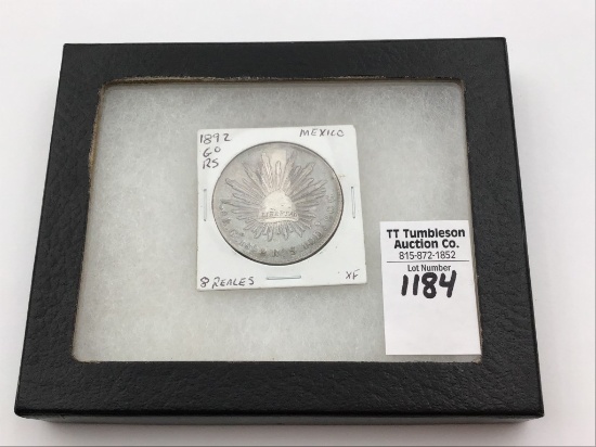 1892 Mexico 8 Reales Coin