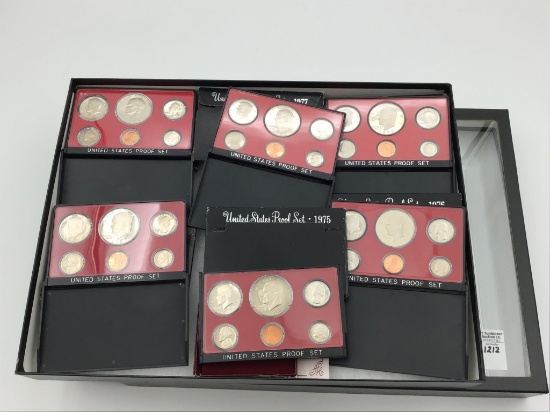 Collection of 6-Eisenhower Dollar Proof Sets