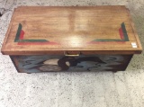 Wood Trunk w/ Painted Duck Design