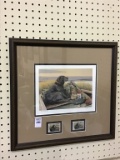 Framed, Signed & Numbered DU Black Lab