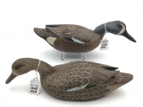 Pair of Blue Wing Teal Marked ATB on Bottom