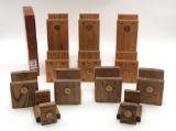 Lot of 10 Various Wood Decoy Stands
