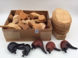 Lg. Group of Various Un-Finished Wood Decoy