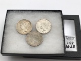 Lot of 3-1922 Silver Peace Dollars