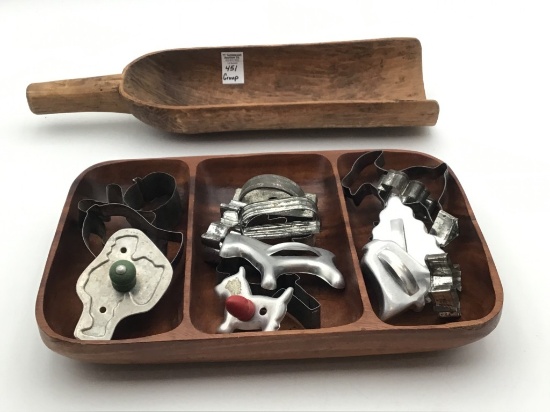 Group w/ Long Primitive Wood Scoop &