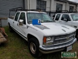 1999 Chevrolet 3500 Dual Cab Service Truck, gas, 192,487 miles, VIN 1GCGC33R7XF071916