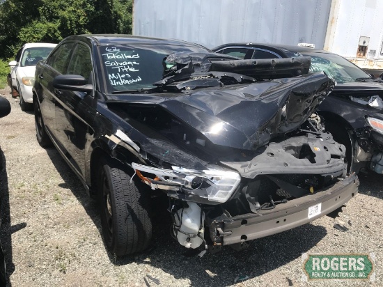 2014 Ford Interceptor, 1FAHP2MK4EG151174-MILEAGE UNKNOWN-SALVAGE TITLE-NO KEYS