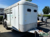 1988 SQUIRES HORSE TRAILER ANIMAL TRANSPORT TRAILER