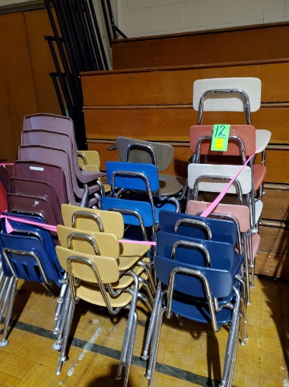 25 plastic chairs