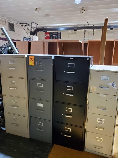 4 filing cabinets