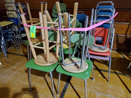 18 chairs and 5 stools