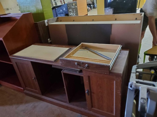 Desk table and credenza