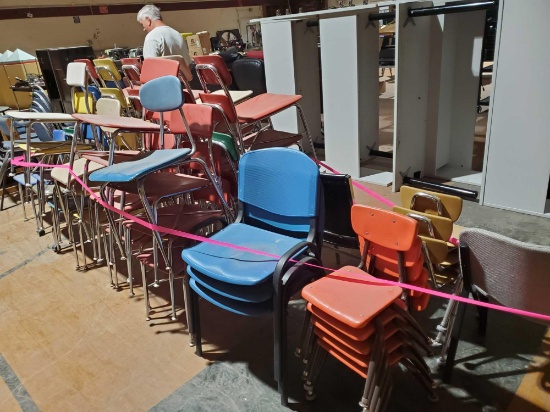 52 student chairs 3 rolling chairs