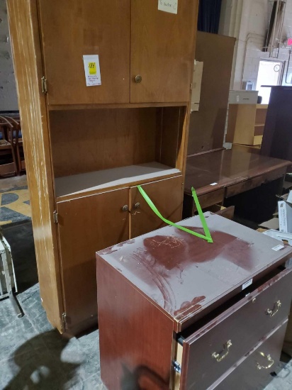 92 x36 standup cabinet, desk and drawer
