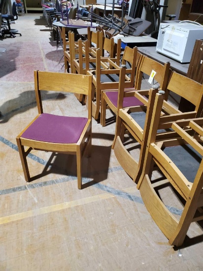12 wooden side chairs