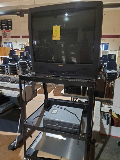 Tv and cart and contents