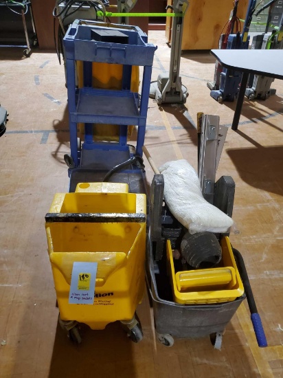 Mop buckets and cart