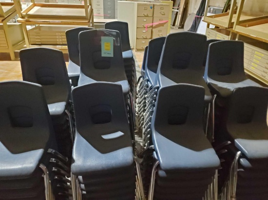 Lot of blue chairs approx 130
