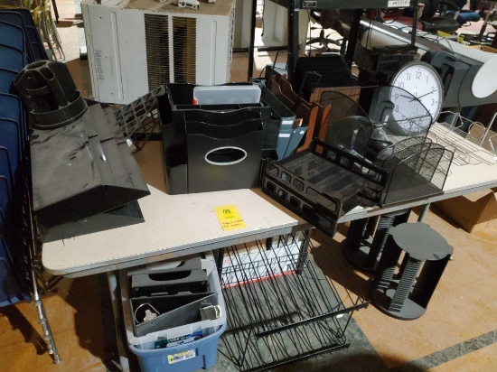 Misc table and contents and supplies