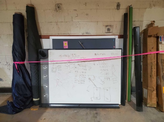 Whiteboard projector screens and displays
