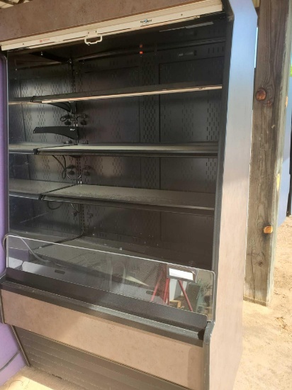 Oasis brown display cooler unit and shade