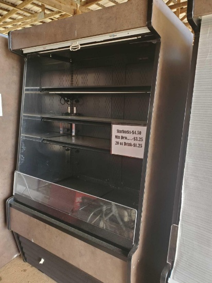 Oasis brown display cooler and shade