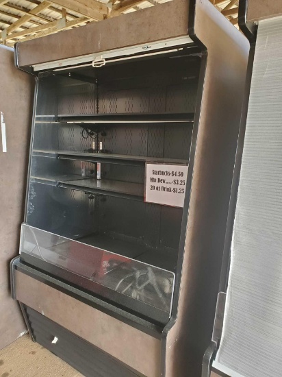 Oasis brown cooler display unit and shade