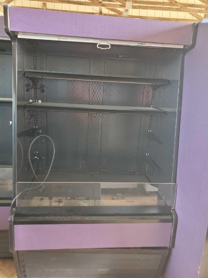 Oasis purple display cooler unit and shade