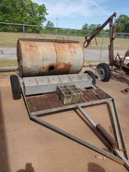 Trailer and handmade smoker grill